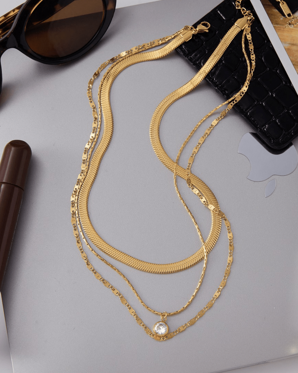 Eterna Glow Layered Necklace - mifjewelry