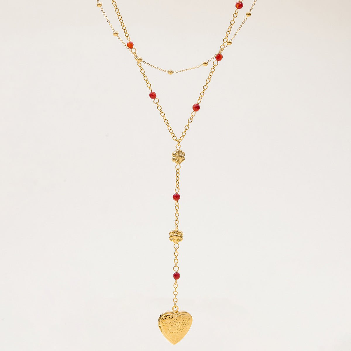 Flamenco Heart Lariat Necklace - mifjewelry