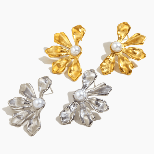 Flora Pearl Bloom Earrings - mifjewelry