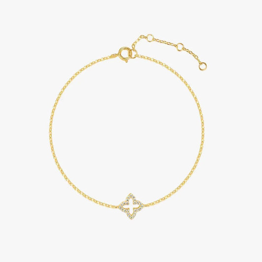 Four - Leaf Zirconia Bracelet - mifjewelry