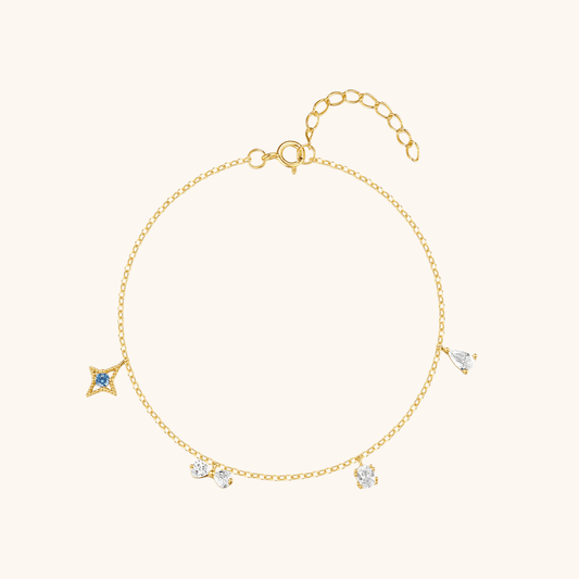 Geometric Teardrop Bow Pendant Bracelet - mifjewelry