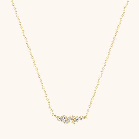 Geometric Zirconia Dainty Clavicle Necklace - mifjewelry