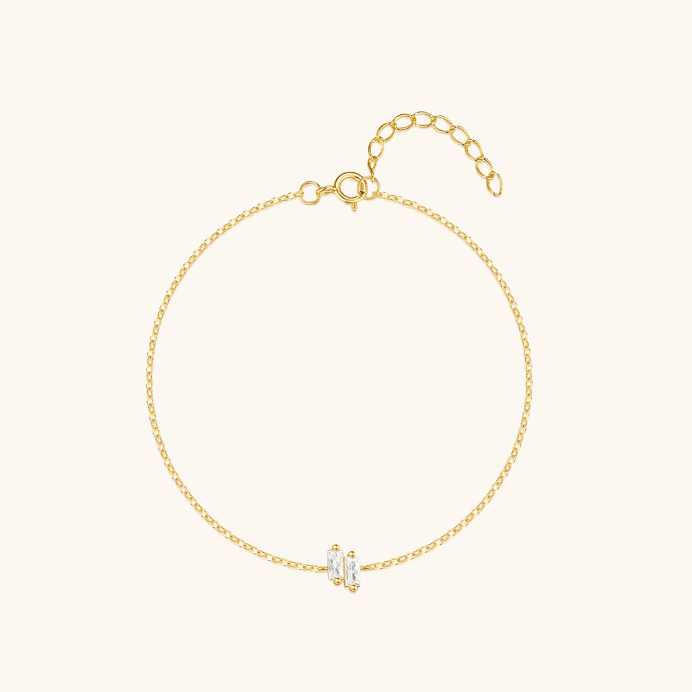 Geometric Zirconia Rectangle Bracelet - mifjewelry