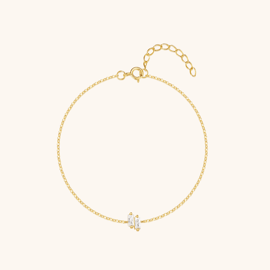 Geometric Zirconia Rectangle Bracelet - mifjewelry