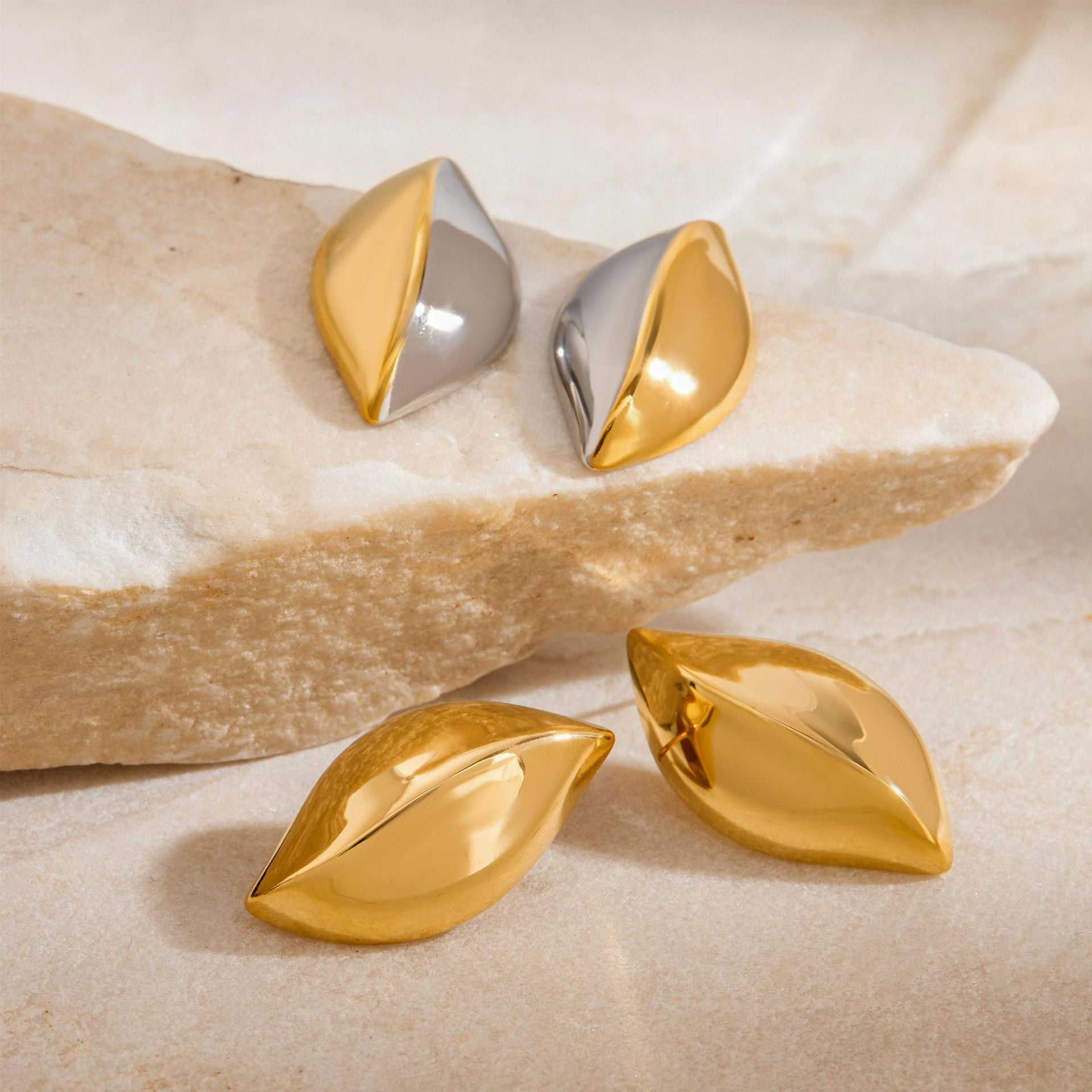 Gilded Leaf Earrings - mifjewelry