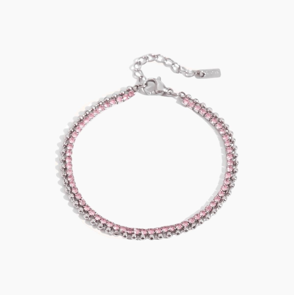 GleamEdge Dual - Tone Tennis Bracelet - Silver - mifjewelry