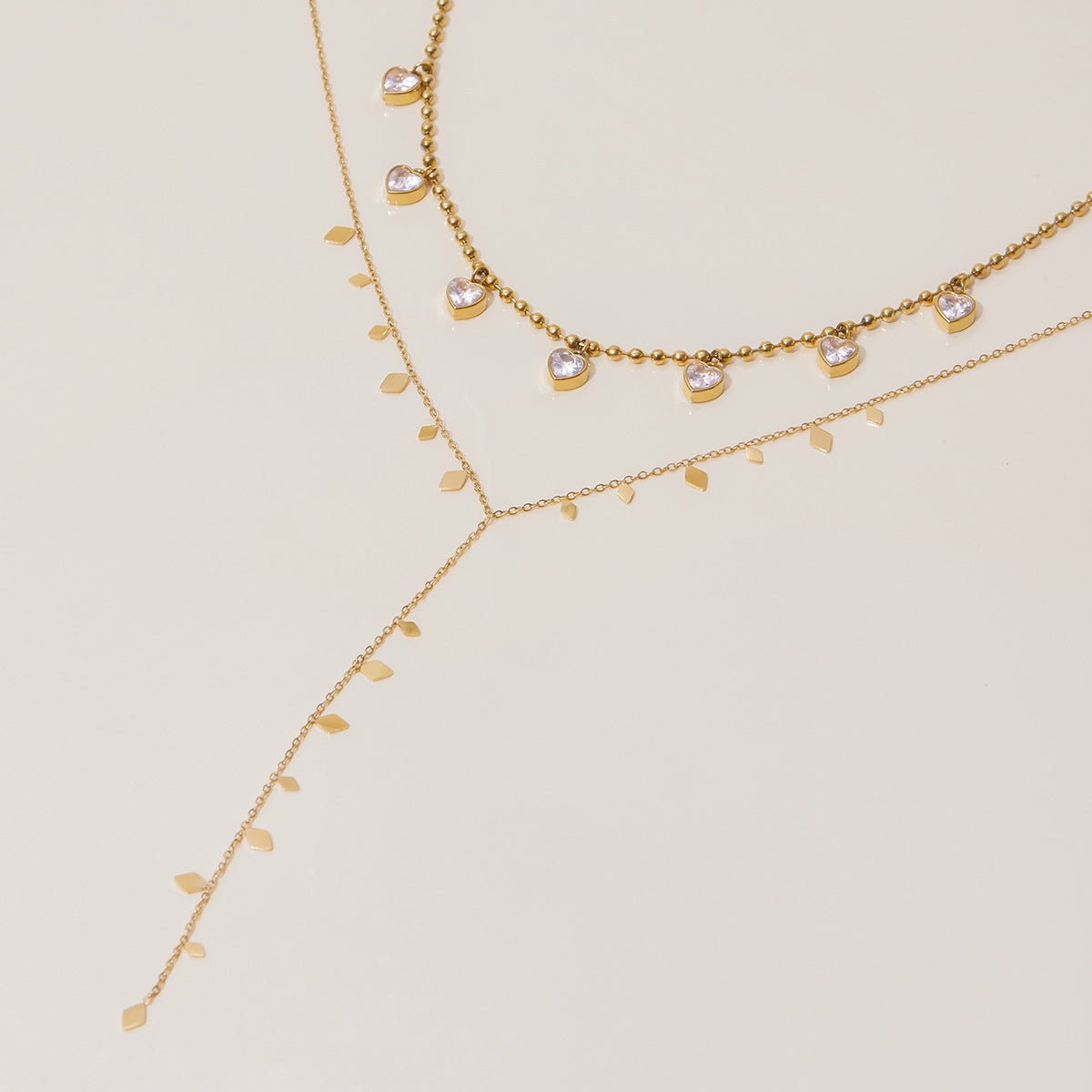 Golden Breeze Y - Drop Necklace - mifjewelry