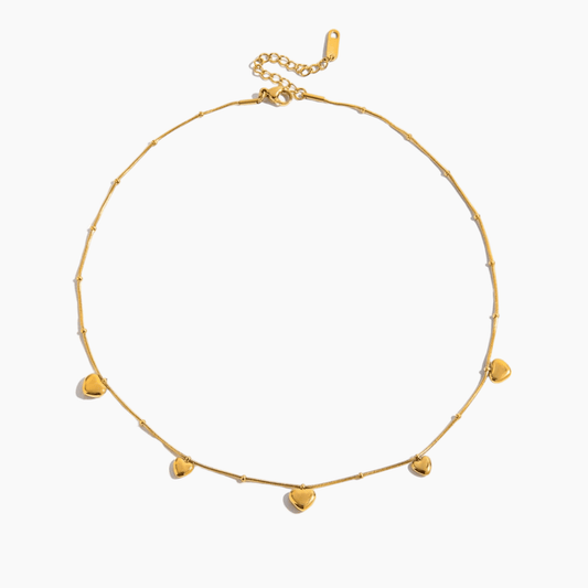 Golden Bubble Heart Choker - mifjewelry