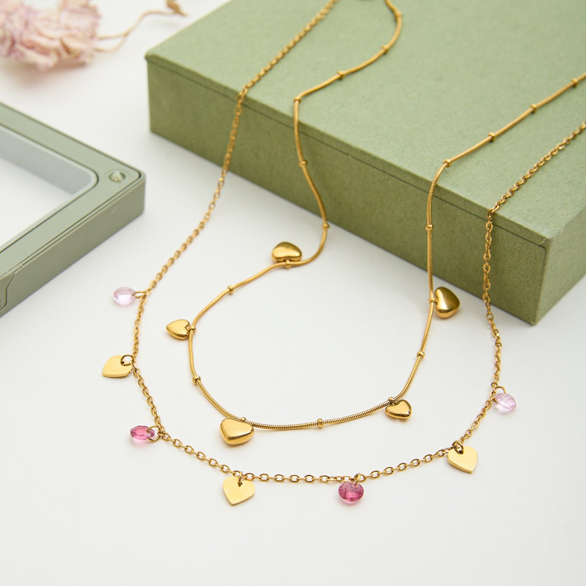 Golden Bubble Heart Choker - mifjewelry
