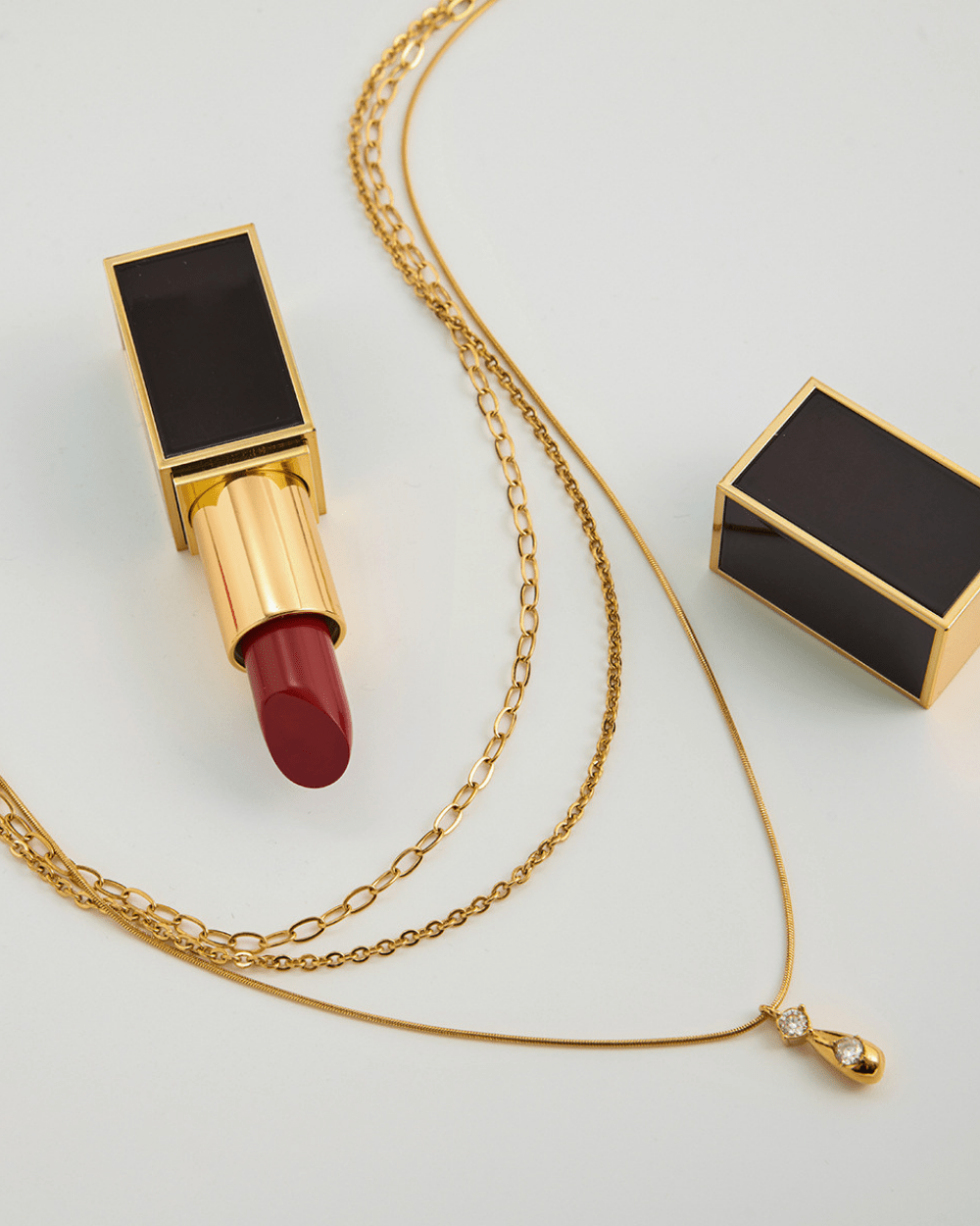 Golden Cascade Layered Necklace - mifjewelry