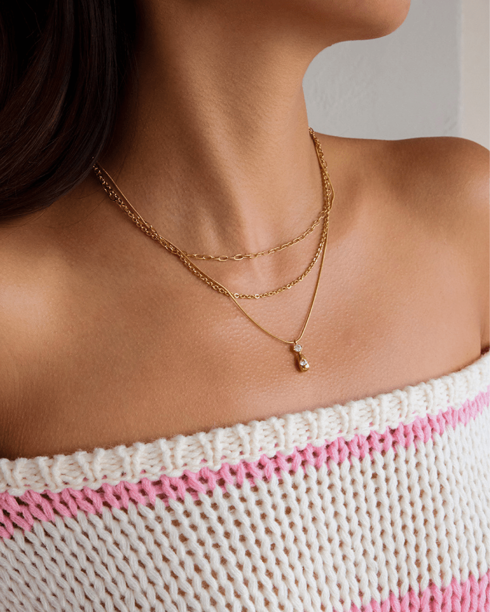 Golden Cascade Layered Necklace - mifjewelry