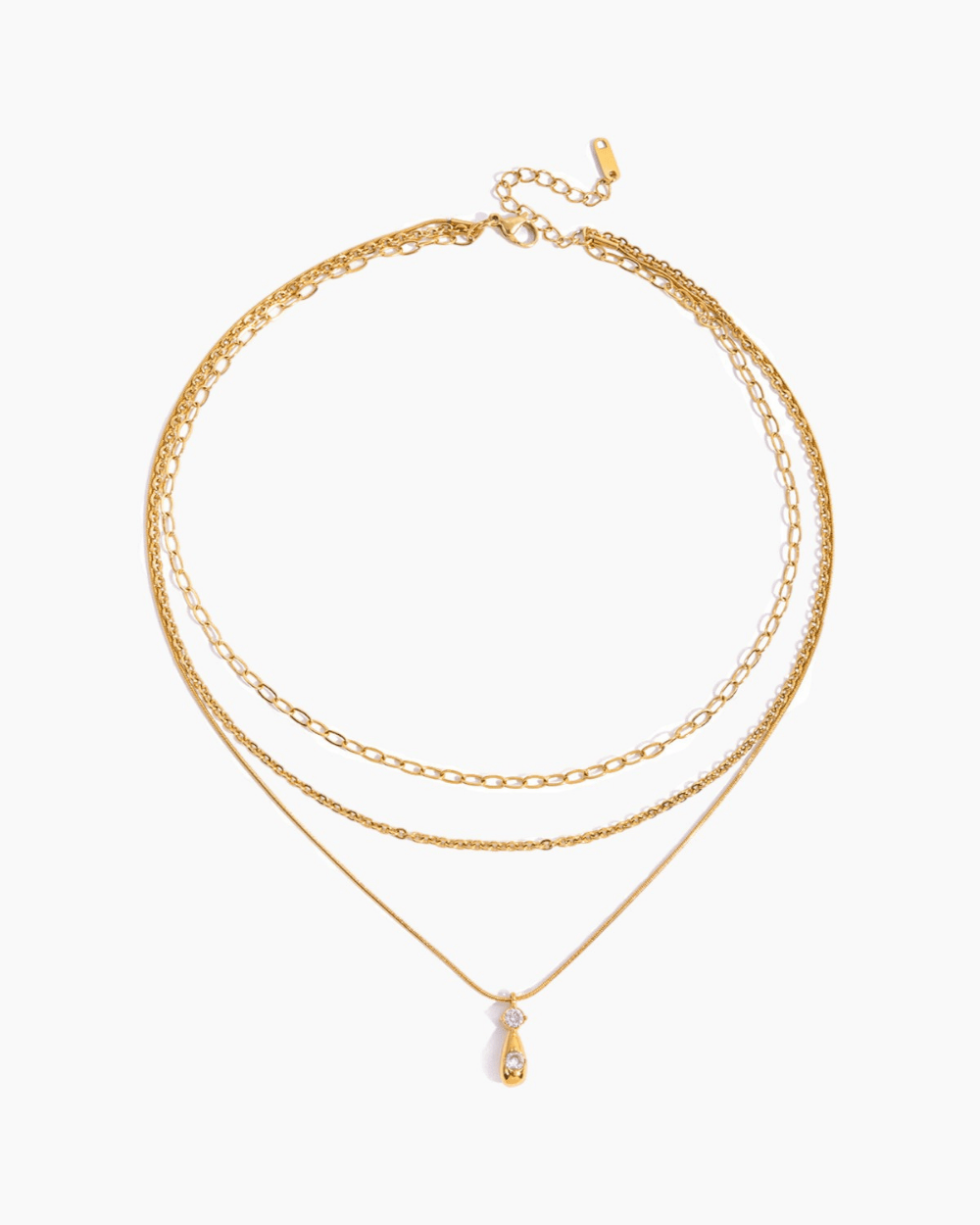 Golden Cascade Layered Necklace - mifjewelry