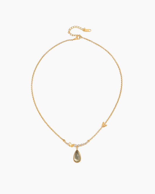Golden Dewdrop Pendant Necklace - mifjewelry