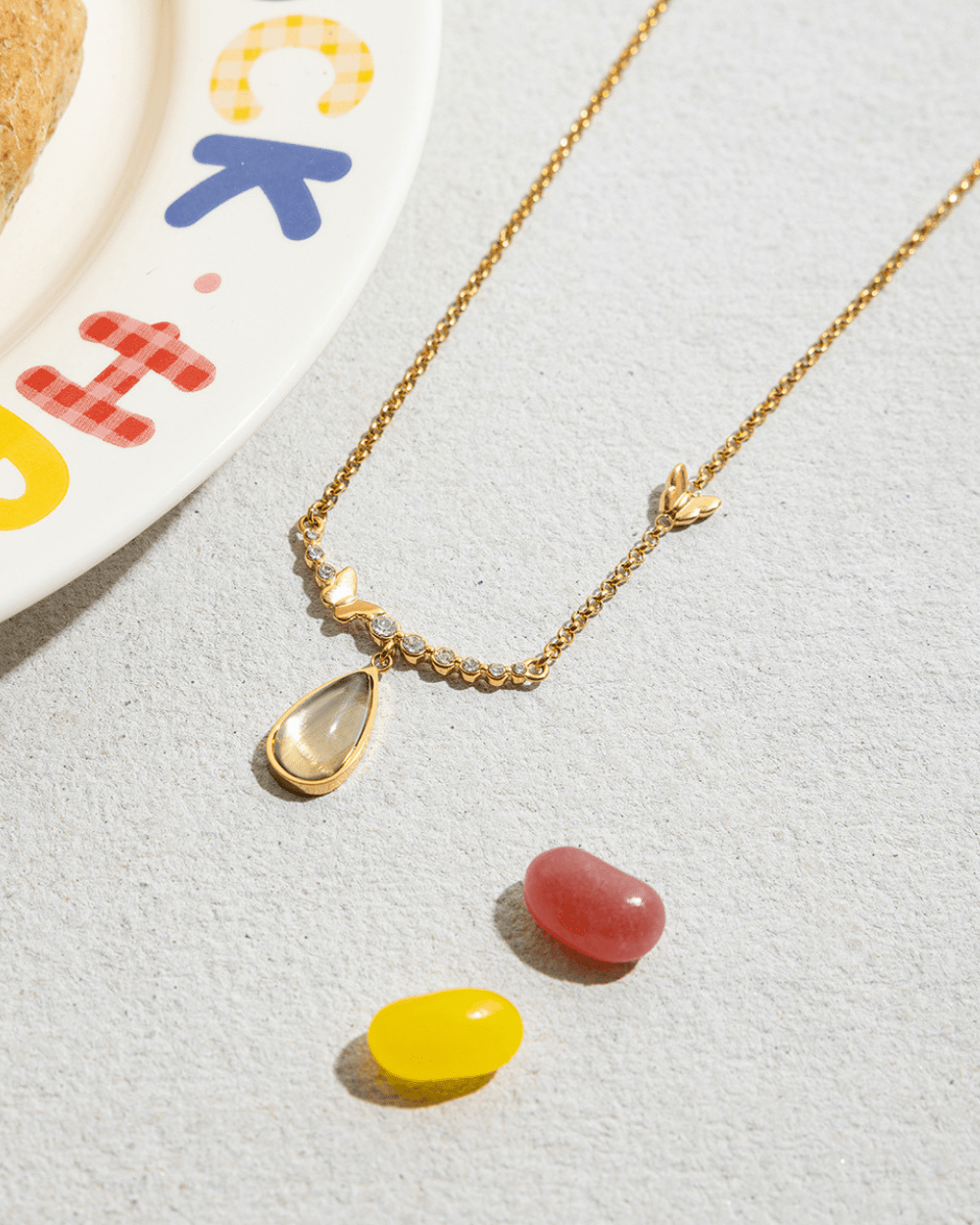 Golden Dewdrop Pendant Necklace - mifjewelry