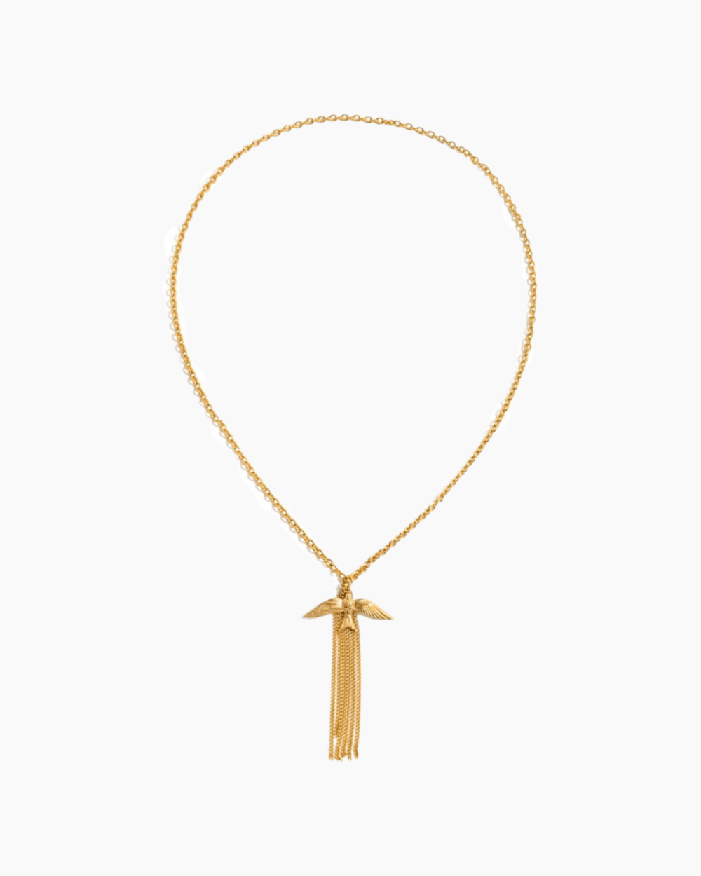 Golden Feather Tassel Necklace - mifjewelry