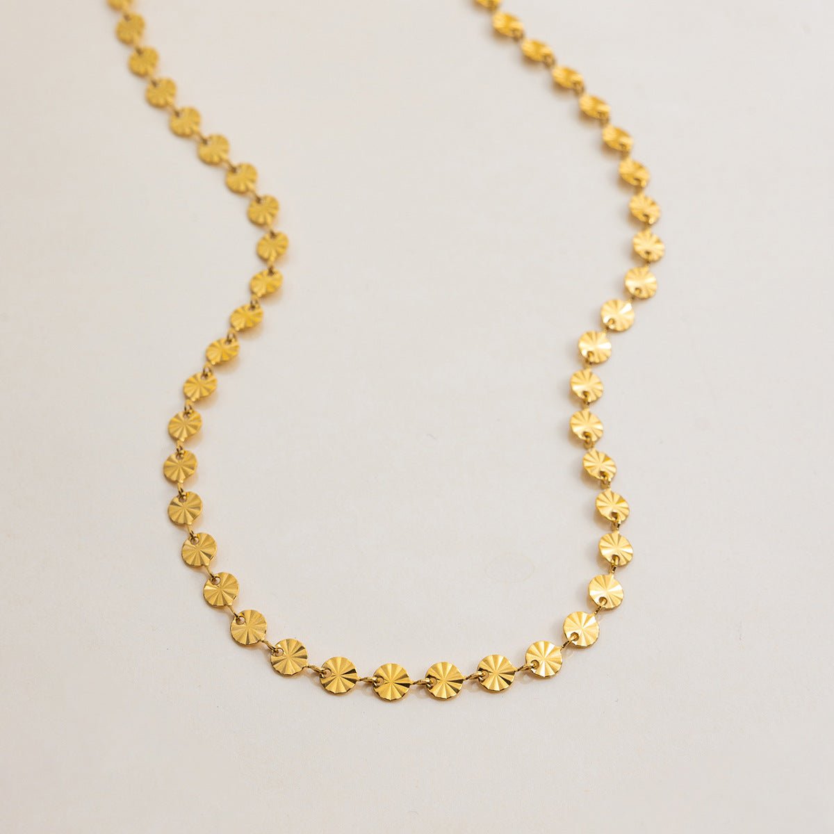 Golden Gleam Disc Necklace - mifjewelry