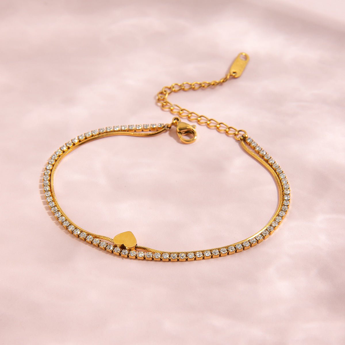 Golden Gleam Heart Bracelet - mifjewelry