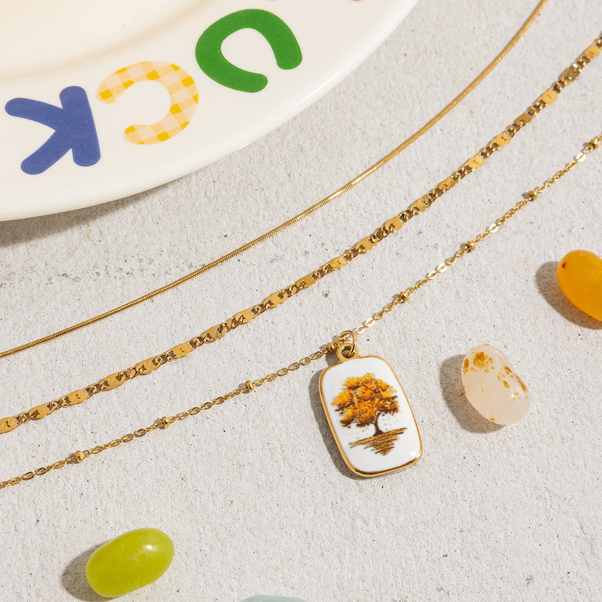 Golden Grove Layered Necklace - mifjewelry