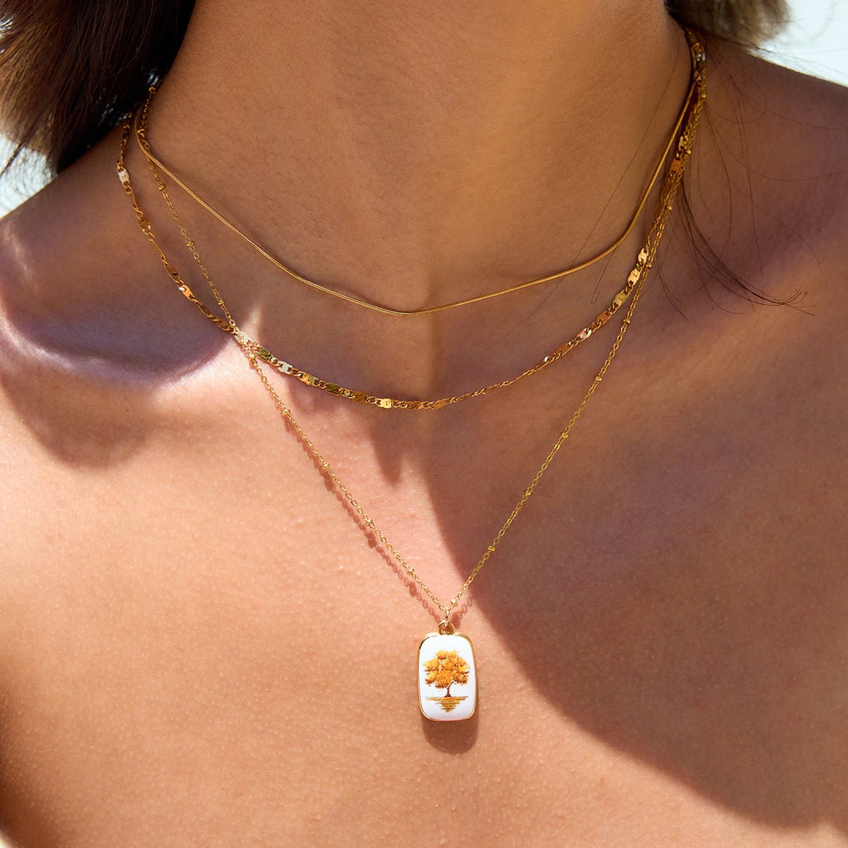 Golden Grove Layered Necklace - mifjewelry