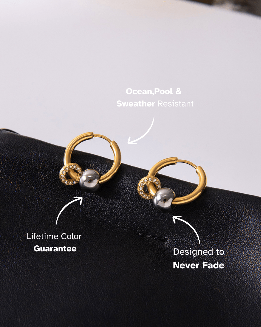 Golden Halo Hoop Earrings - mifjewelry