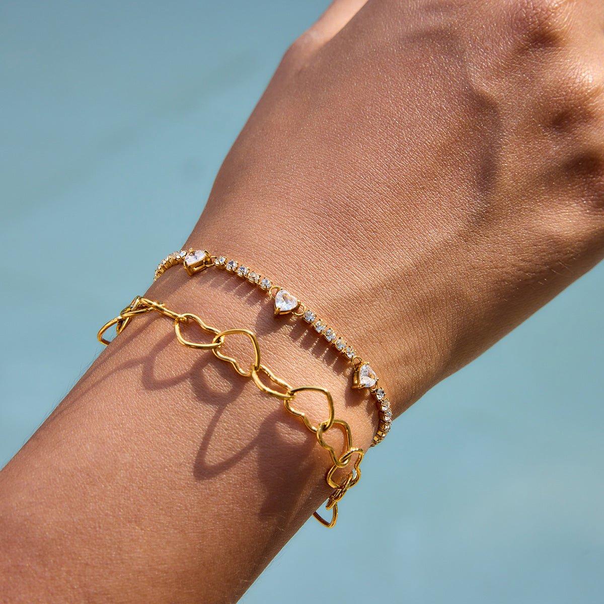 Golden Heart Chain Bracelet - mifjewelry