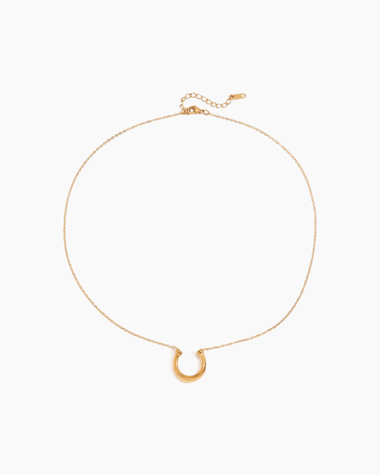 Golden Horseshoe Necklace - mifjewelry