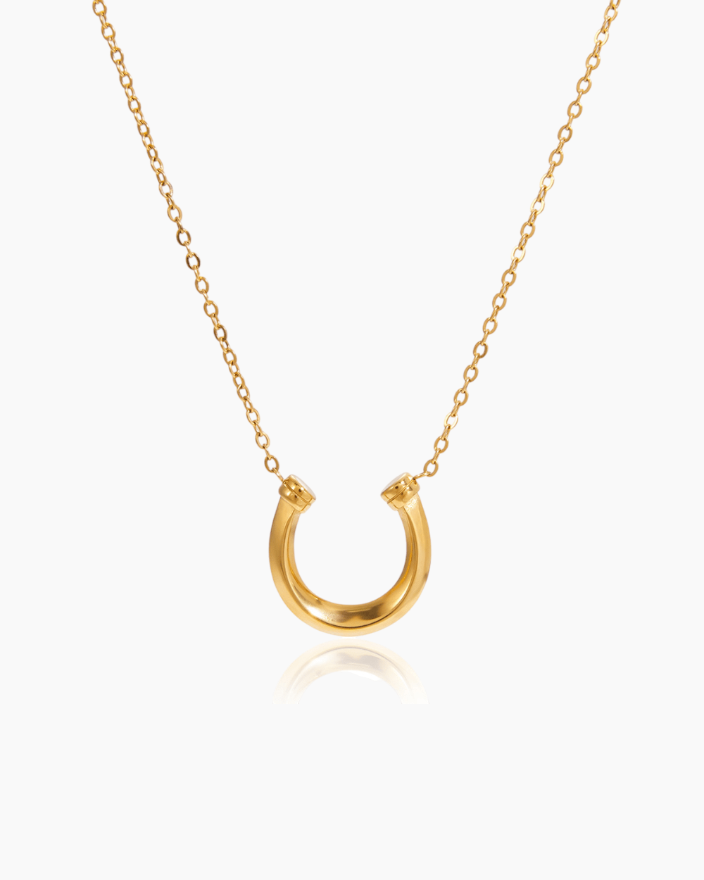 Golden Horseshoe Necklace - mifjewelry