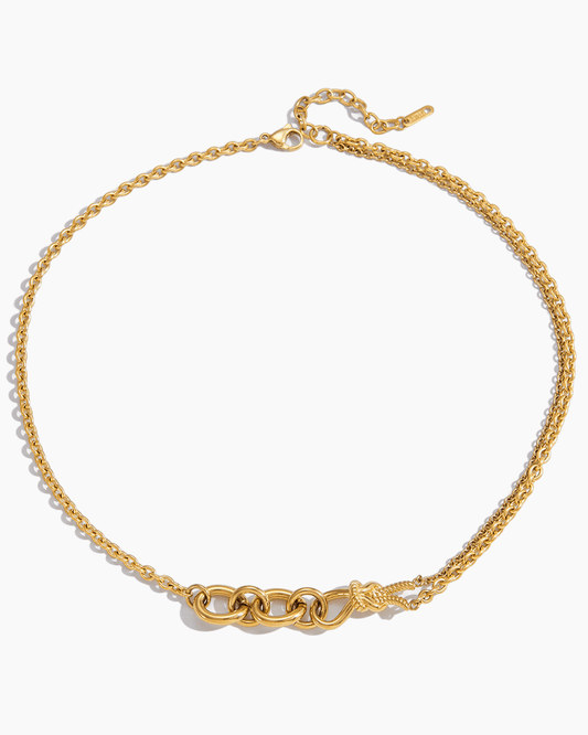 Golden Knot Link Chain Necklace - mifjewelry