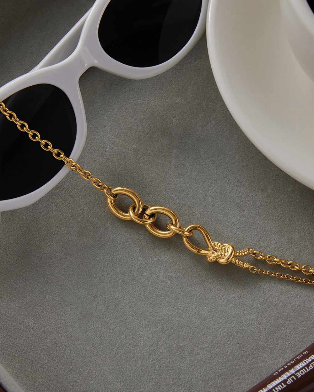 Golden Knot Link Chain Necklace - mifjewelry