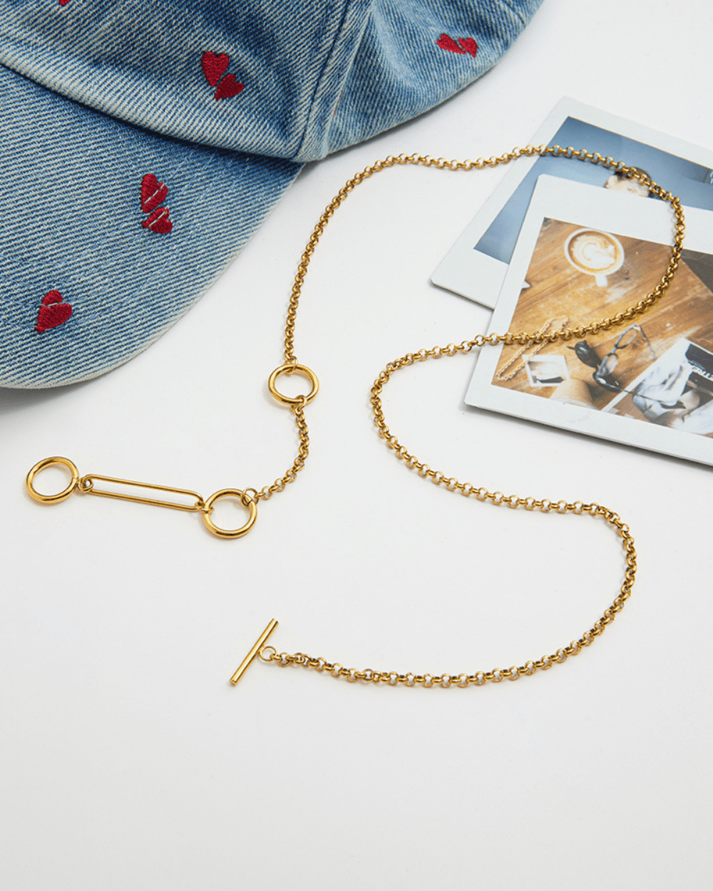 Golden Link Y - Necklace - mifjewelry