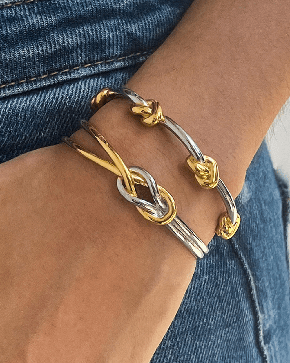 Golden Loop Harmony Cuff - mifjewelry