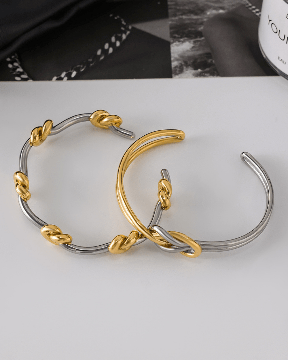 Golden Loop Harmony Cuff - mifjewelry