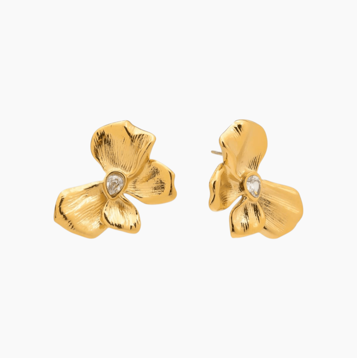 Golden Orchid Bloom Studs - mifjewelry