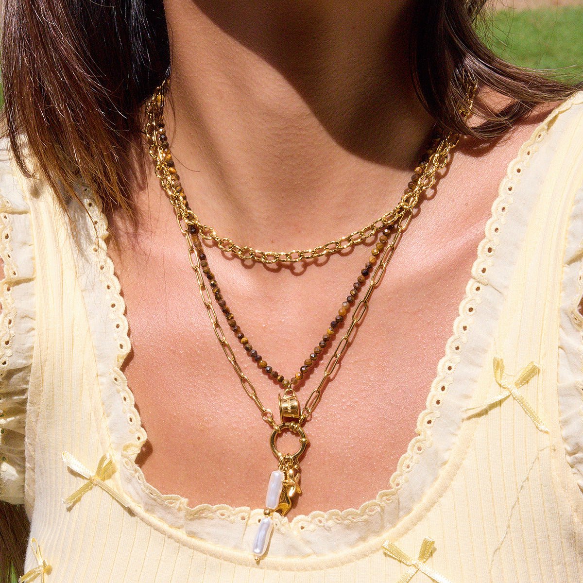 Golden Spiral Necklace - mifjewelry