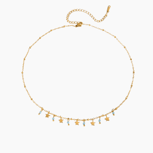 Golden Starry Drop Necklace - mifjewelry