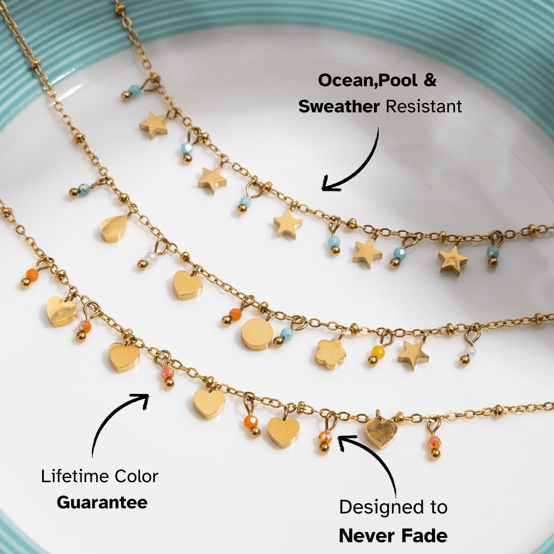 Golden Starry Drop Necklace - mifjewelry