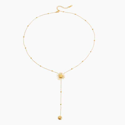 Golden Sunbeam Y Lariat Necklace - mifjewelry