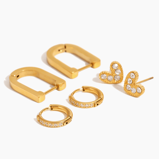 Golden Whisper Earring Set - mifjewelry