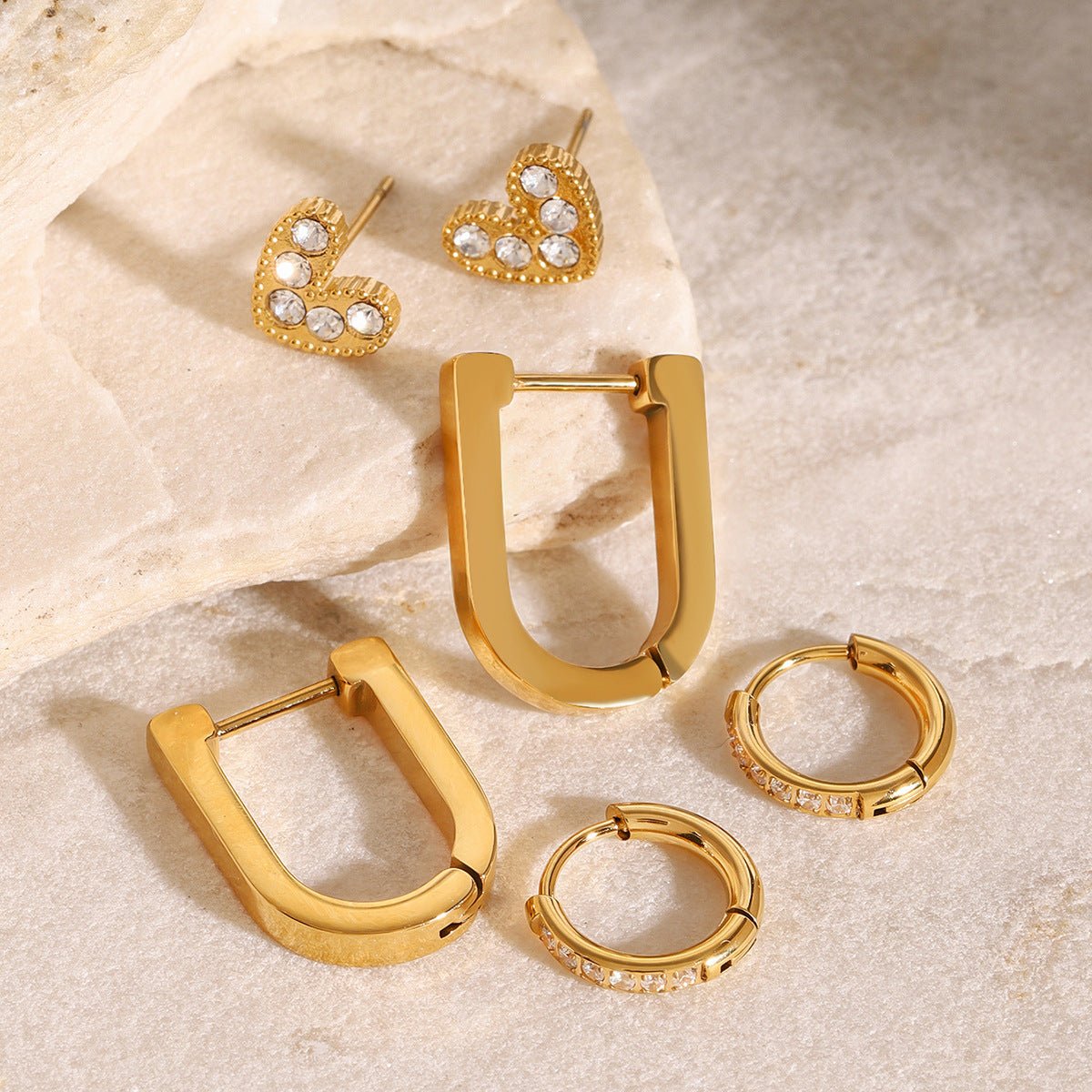 Golden Whisper Earring Set - mifjewelry