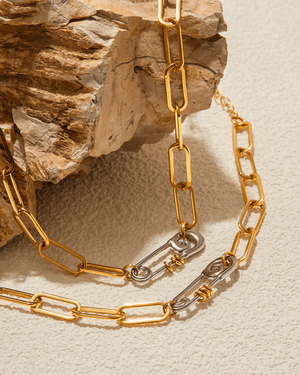 Golden Zip Link Chain Necklace - mifjewelry