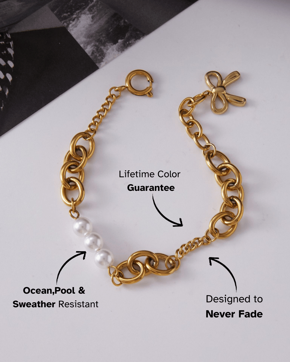 Grace Bow Link Bracelet - mifjewelry