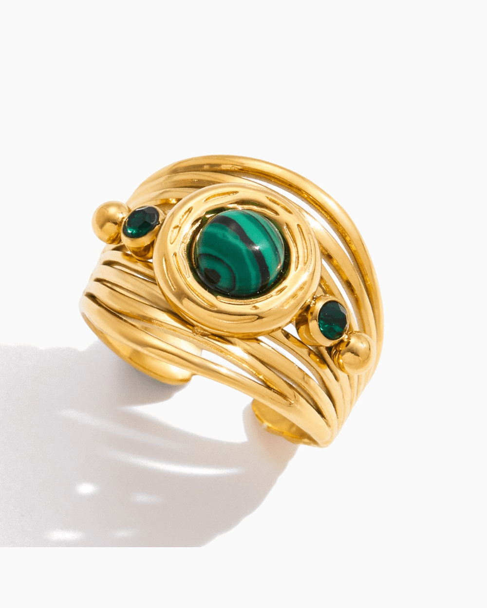 Green Gemstone Ring - mifjewelry