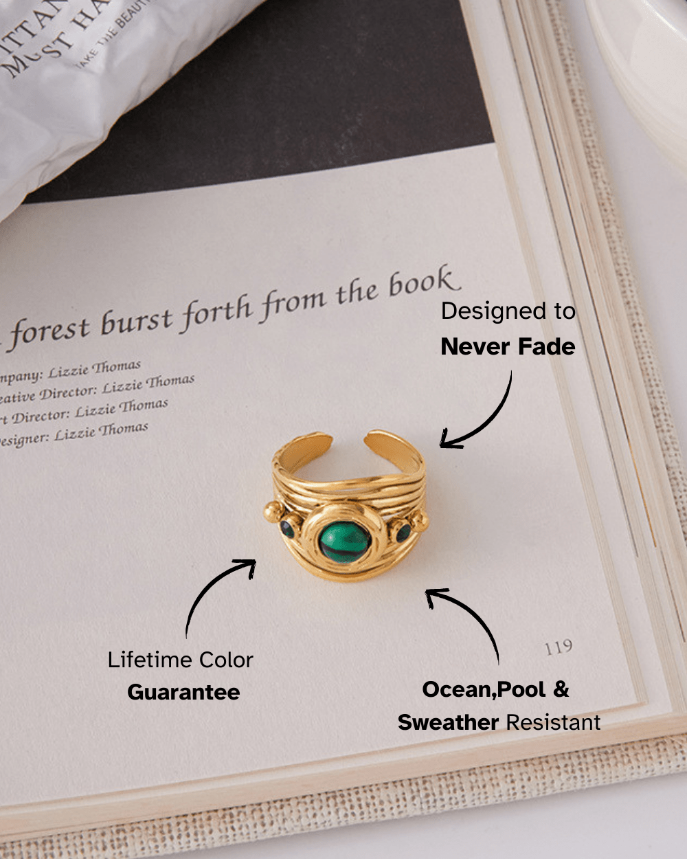 Green Gemstone Ring - mifjewelry