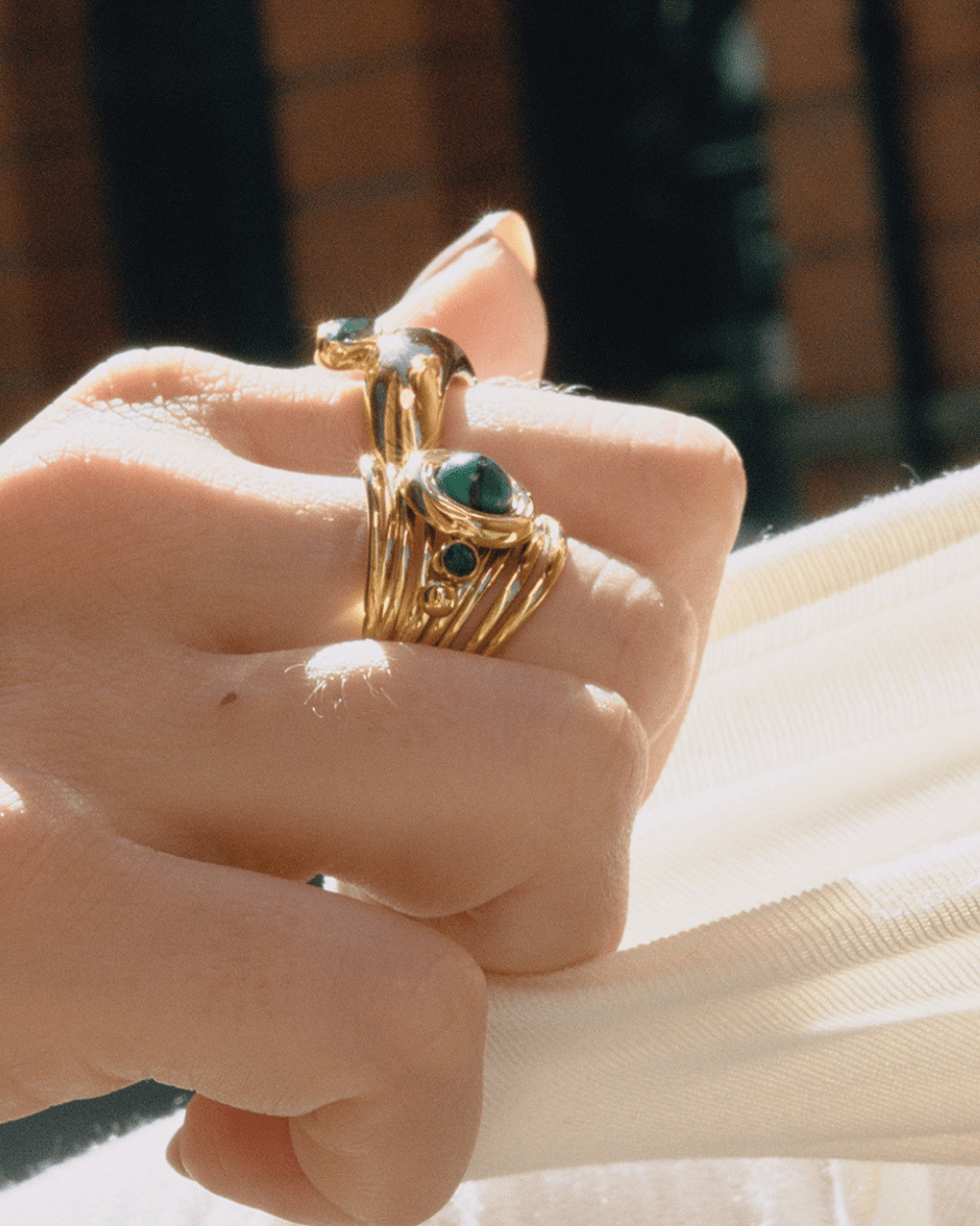 Green Gemstone Ring - mifjewelry