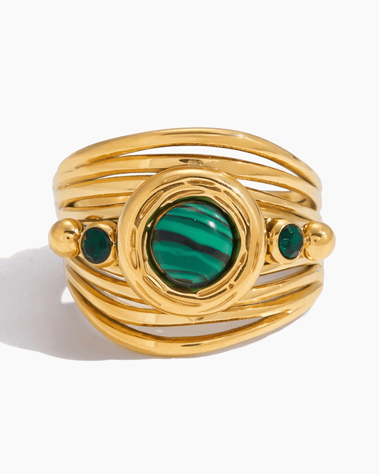 Green Gemstone Ring - mifjewelry