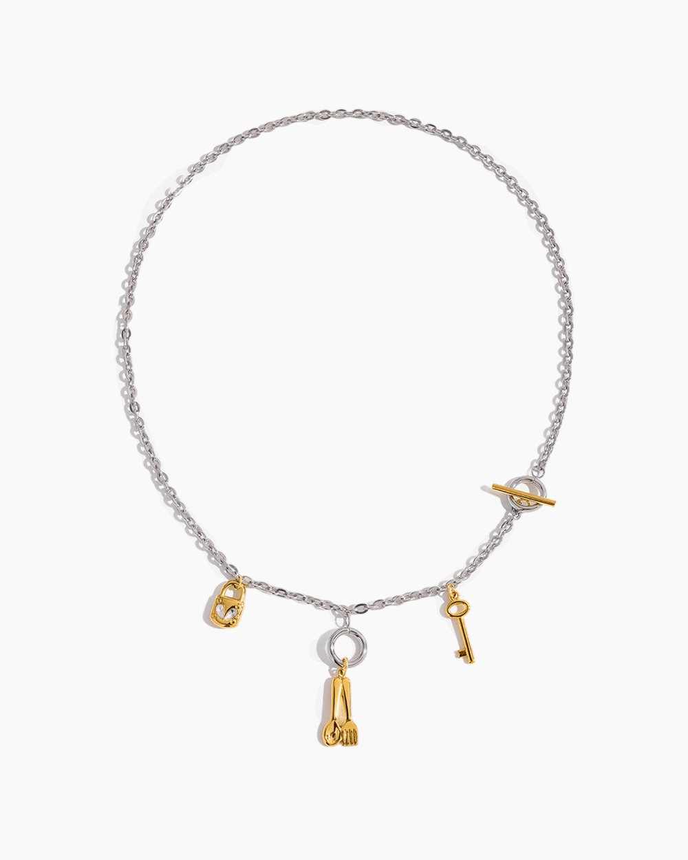 Guardian Charm Mixed Metal Necklace - mifjewelry