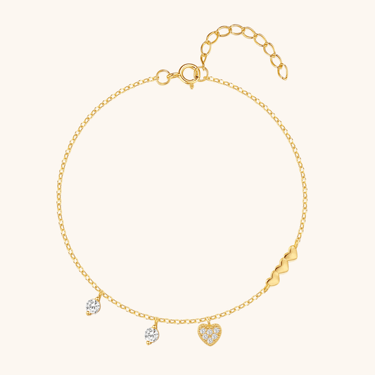 Heart and Arrow Bracelet with Zirconia - mifjewelry