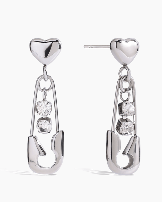 Heart Pin Sparkle Drops - mifjewelry
