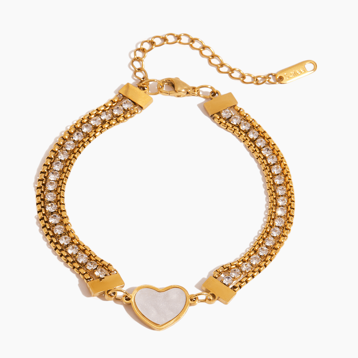 Hearts Aglow Crystal Bracelet - mifjewelry