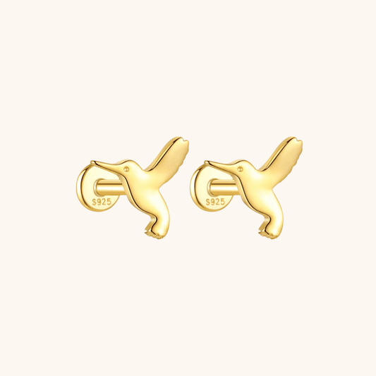 Hummingbird - Shaped Stud Earrings - mifjewelry